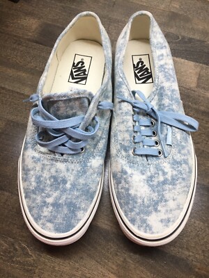 Vans Off The Wall Old Skool Skate Sneakers Stone Washed Denim 508731 Mens 10