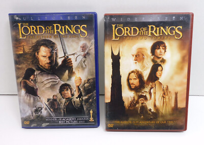 The Lord Of The Rings DVDs The Two Towers & The Return Of The King Lot Preowned