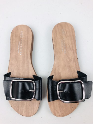 black leather sandals size 5