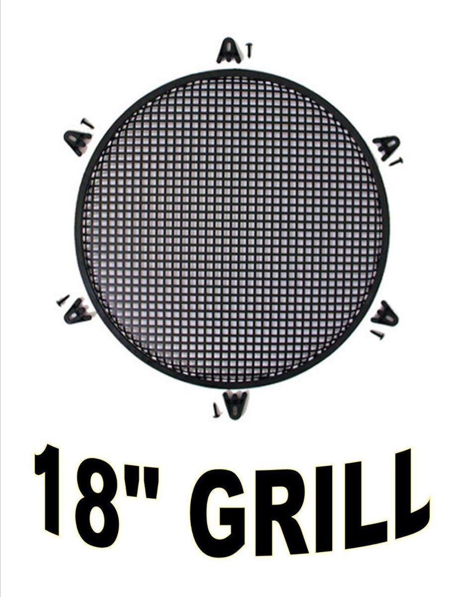 18 INCH WAFFLE SPEAKER SUB WOOFER METAL GRILL WITH CLIPS AND