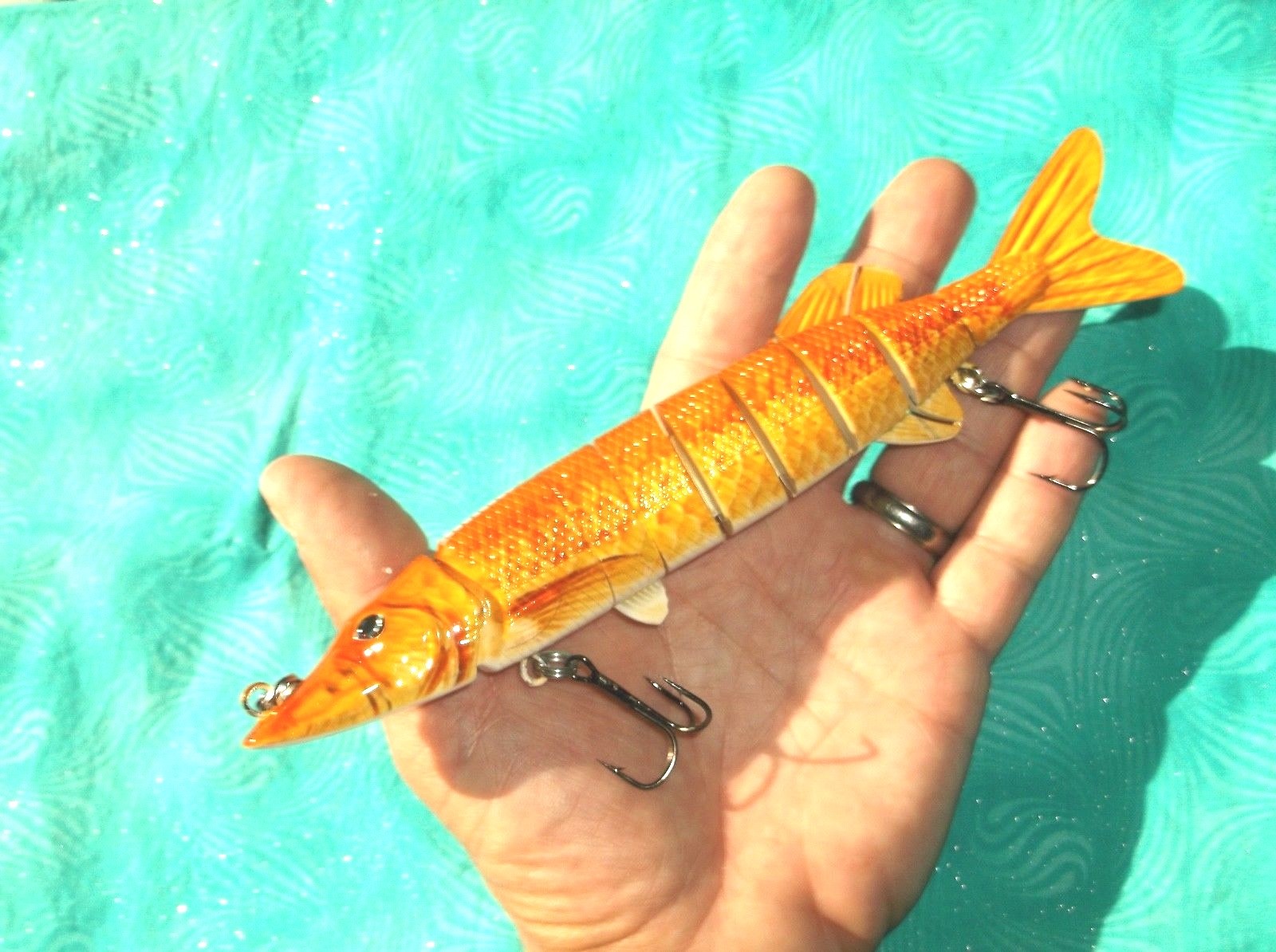 NEW UNFISHED 8" 2.5oz SALTWATER MUSKY GAR STRIPER SWIMBAIT FISHING LURE BAIT eBay