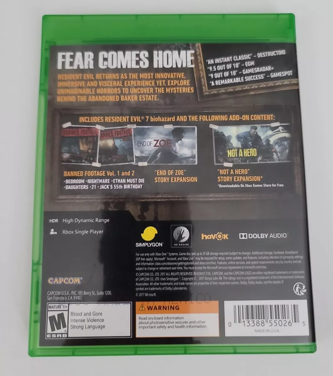 RESIDENT EVIL 7 GOLD EDITION - XBOX ONE- COMPRAR GAMES - Comprar