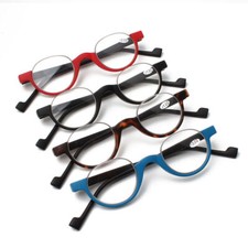 Fashion Half Frame Round Reading Glasses Reader Men Women Presbyopia 1.0 4.0
