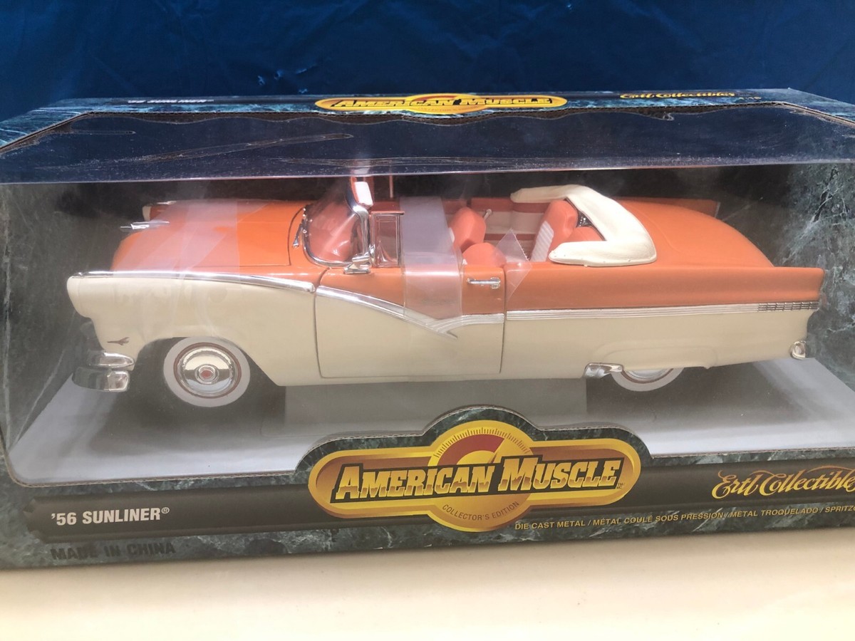 1956 FORD SUNLINER MANDARIN ORANGE & WHITE 1/18 AM, MUSCLE ERTL