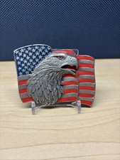 1990 Patriotic Belt buckle. Siskiyou Buckle co.Oregon.Quality excellent.