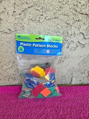 Learning Resources Plastic Pattern Blocks Set of 100 - LER 0634