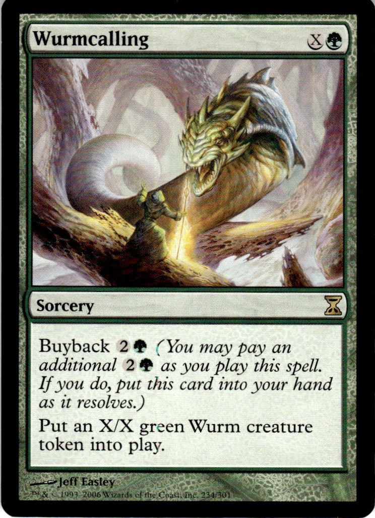 2006 Time Spiral Magic The Gathering Wurmcalling 234/301 LP