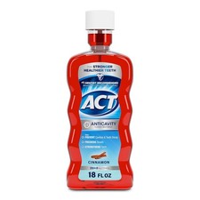 ACT Anticavity Fluoride Mouthwash With Zero Alcohol, Cinnamon, 18 Fl Oz