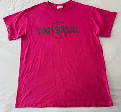 Authentic Universal Studio Official Licensed Pink Gray Graphic Logo T-Shirt Sz L
