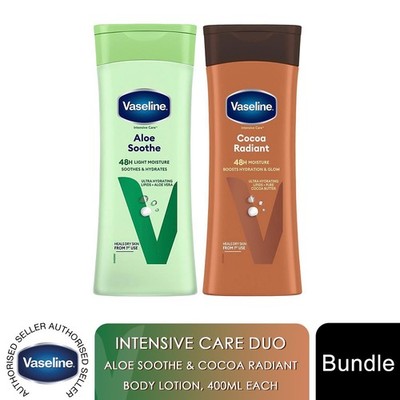 Vaseline Intensive Care Duo Bodylotion Aloe Soothe & Cocoa Radiant, je 400ml