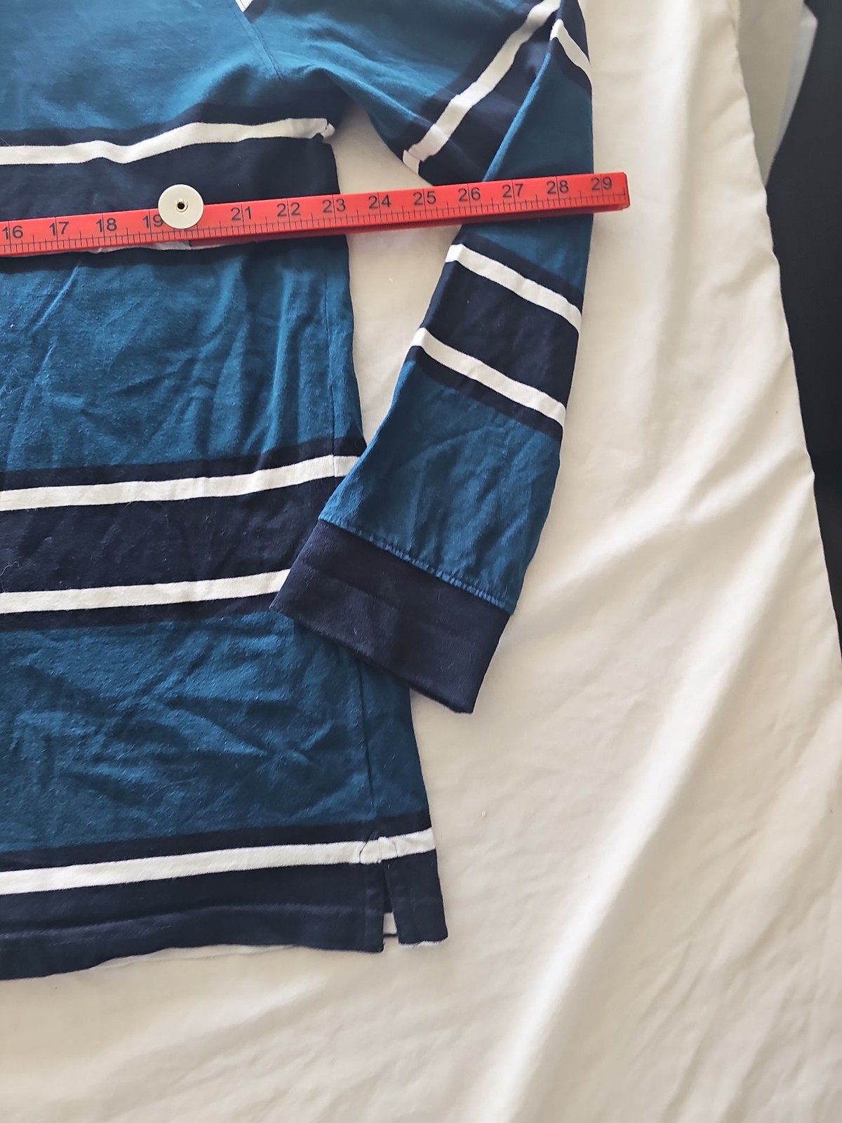Vintage Style Blue Striped Long Sleeve Rugby Shirt  308 image 3