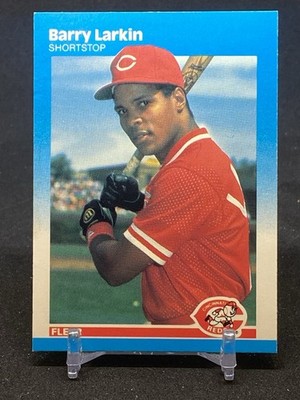 1987 Fleer Glossy #204 Barry Larkin Rookie Card HOF RC