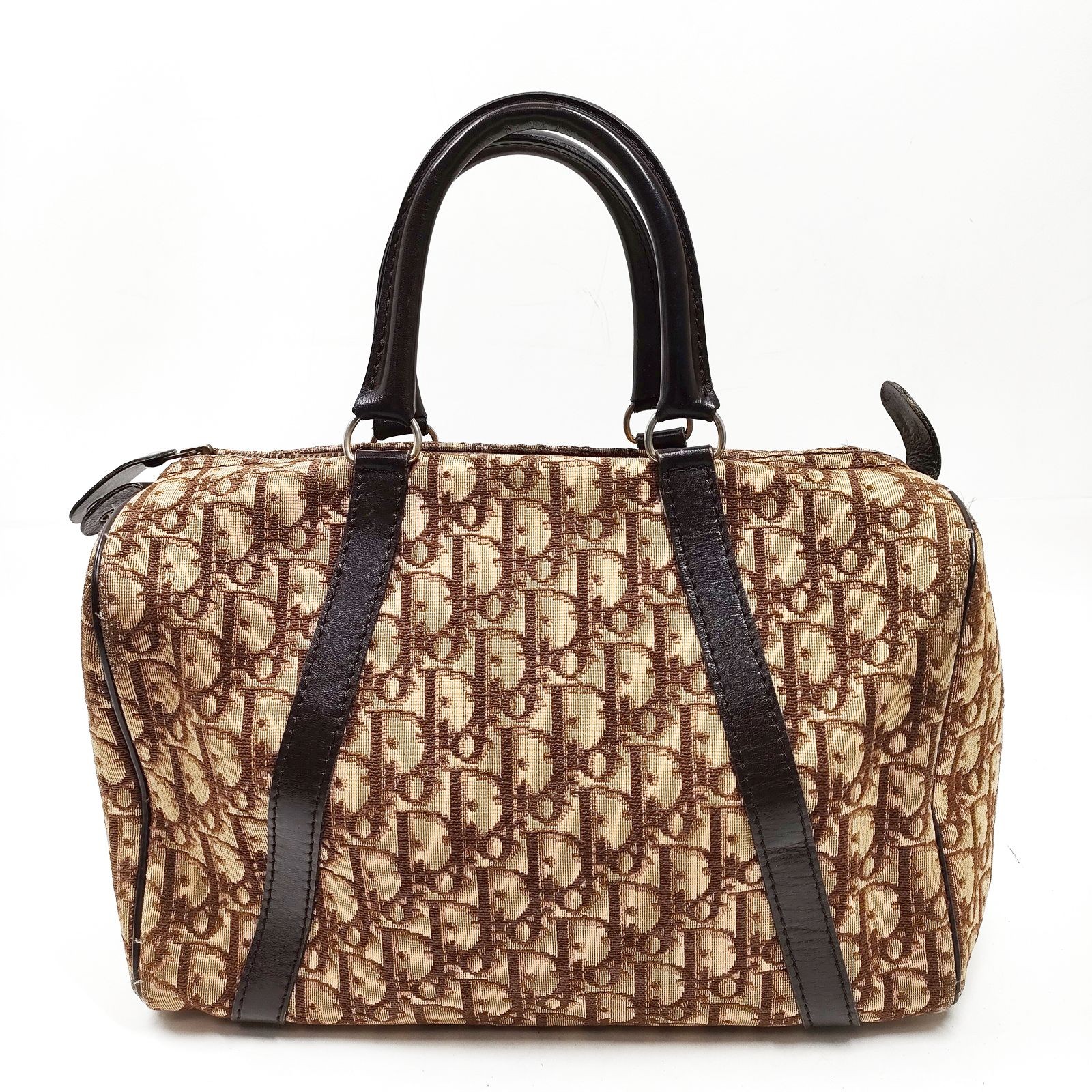 Dior Brown Canvas Handbag Style 2878402