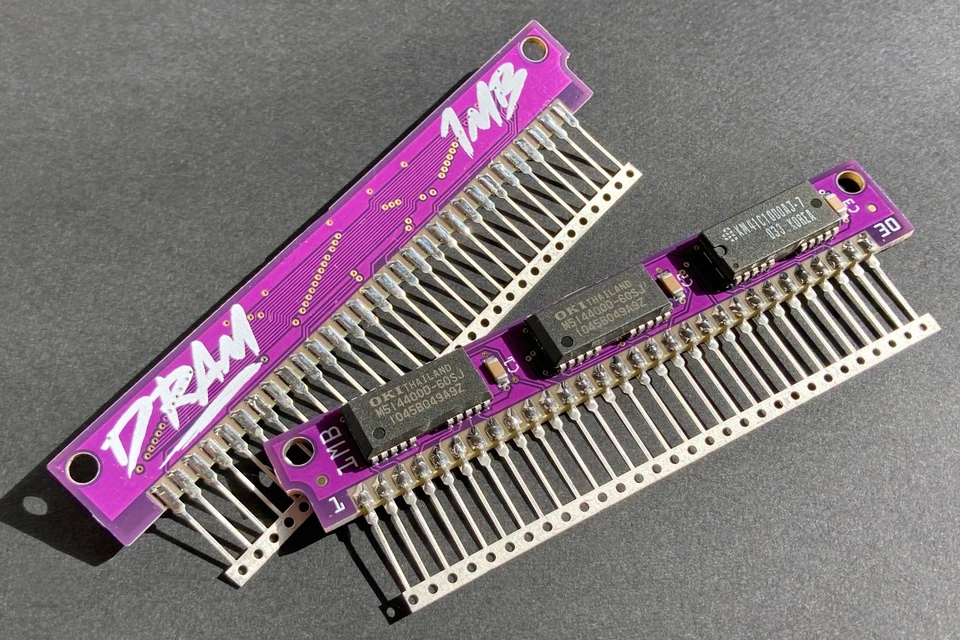 2pcs PurpleRAM new 2MB kit (2x1MB) 70ns parity 30pin SIPP low profile memory mod - Image 3 of 3