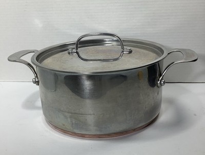 Revere Ware 1801 CHEF STOCK POT 5.5qt 5.2L HEAVY COPPER CLAD BOTTOM