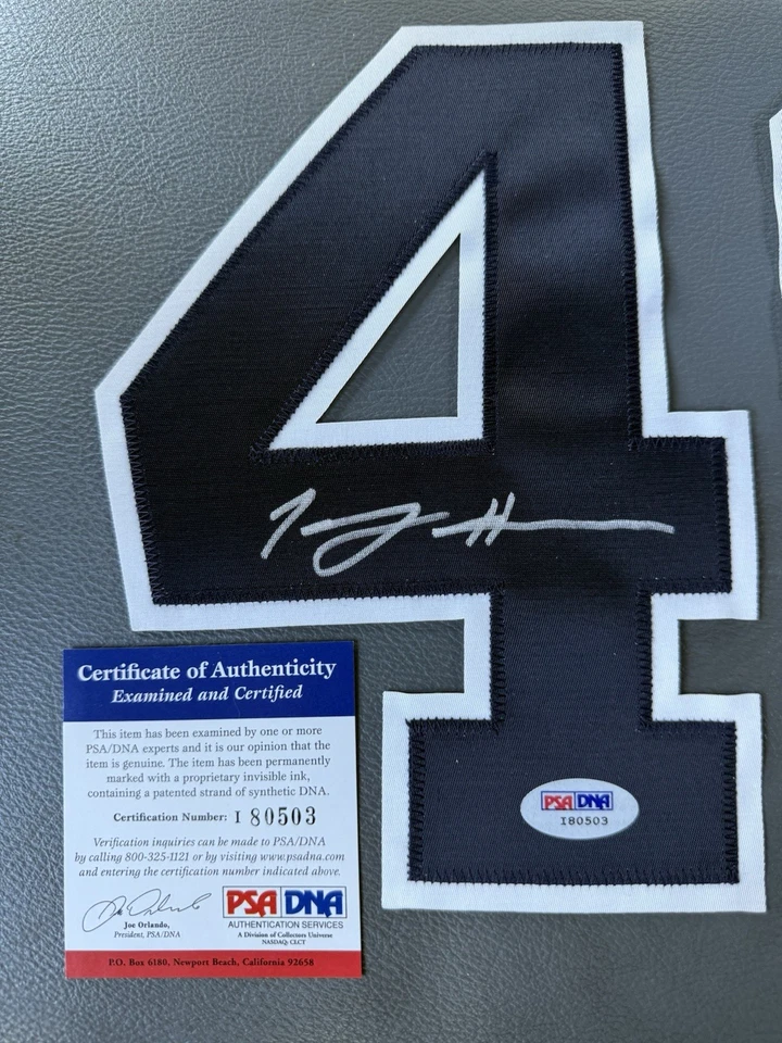 RARE Tommy Hanson #48 (d: 2015) Atlanta Braves Jersey Number AUTOGRAPHED PSA COA - Image 2 of 4