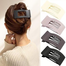 4 PCS Flat Hair Clips Womens Thick Thin Comfortable Curved NonSlip I Style