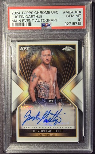 2024 Topps Chrome UFC Main Event Autographs Justin Gaethje #MEA-JGA PSA 10
