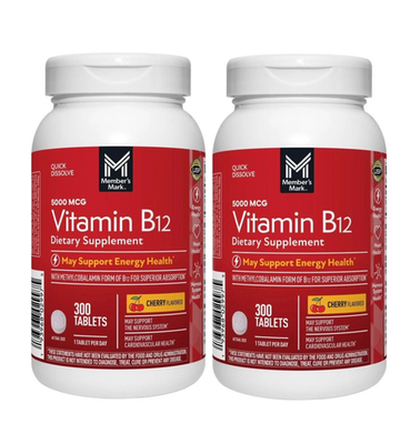 #ad #ad 2 Pack Vitamin B12 5000 mcg 300 count — Cherry Flavored Superior Absorption $32.00