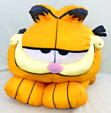 Vintage 90's Jumbo Life Size 20" Garfield Plush Play by Play Stuffed Nylon.