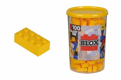 Androni 104118898 - Blox 100 gelbe 8er Steine in Dose - Neu