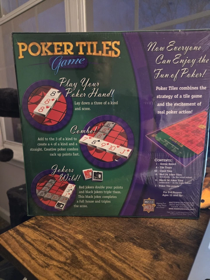 Master Pieces, Poker Tiles Game, NEW/Sealed, 12 Years+, 2-4 Players - Image 2 of 2
