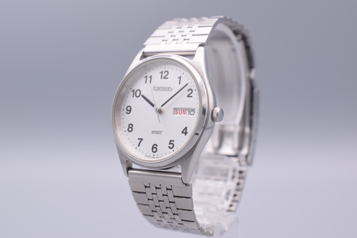 Near MINT] SEIKO Spirit 7N48-7A00 Quartz Men's Watch White Dial