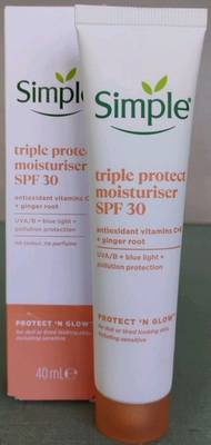 #ad Simple Triple Protect Moisturizer spf30 40ml 1.35oz Exp 06 2028 $20.97