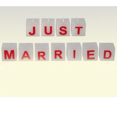 Just Married Kerzen Set 11tlg Weiß Hochzeitsdeko Tischdeko Hochzeit Deko Neu