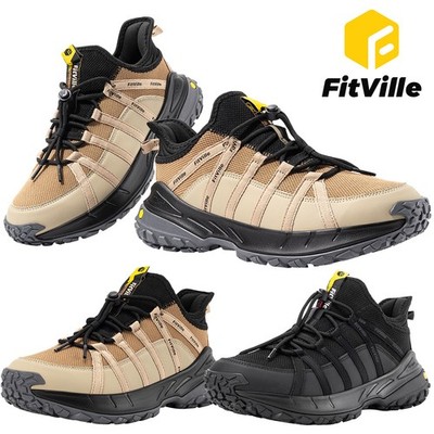FitVille Mens Wide Walking Hiking Shoes Outdoor Trekking Sneakers Slip Resistant