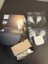 Philips Hue White Starter Kit Bridge v2.1 3 Smart Bulbs 1 Regular LED Bulb