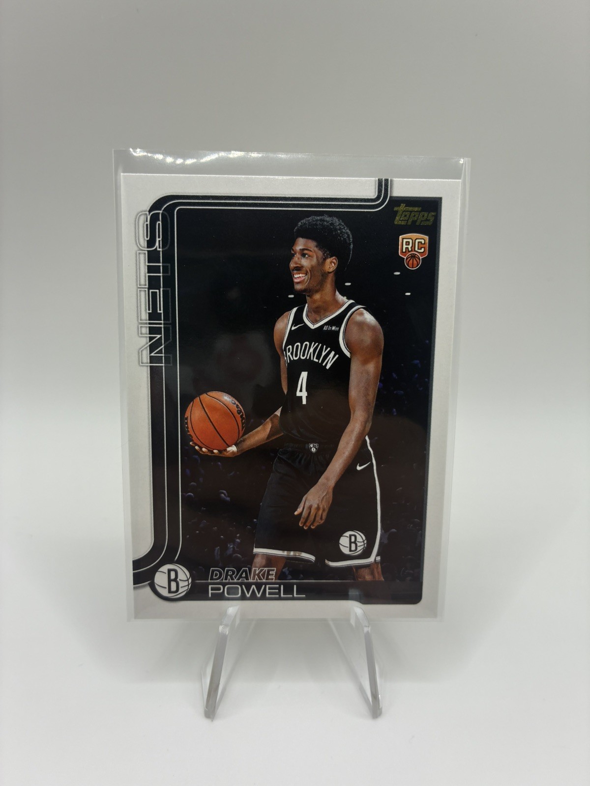 2025-26 Topps NBA Basketball Drake Powell Golden Mirror Variation SP RC #222