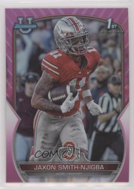 2022 Bowman U Chrome Pink Refractor Jaxon Smith-Njigba #78 0hk3