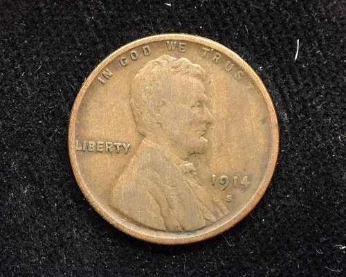 HS&C: 1914 S Lincoln Wheat Penny/Cent VG - US Coin