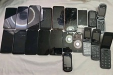 20 telefoni cellulari per parti di ricambio FLIP PHONE/VERIZON/I PHONE/NOKIA & TELEFONI BURNER