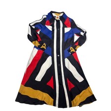 FARM Rio Geometric Print Button Front Shirt Dress SZ XS