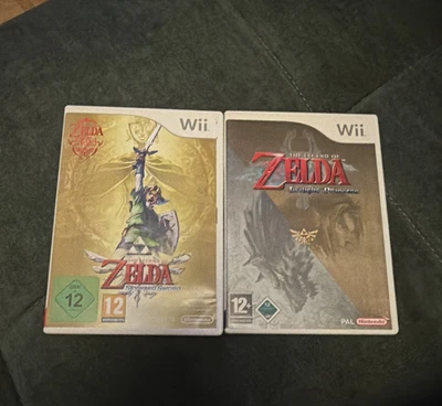 Nintendo Wii PAL Zelda Skyward Sword + Twilight Princess USK 12 m. Handbuch - Bild 1 von 4