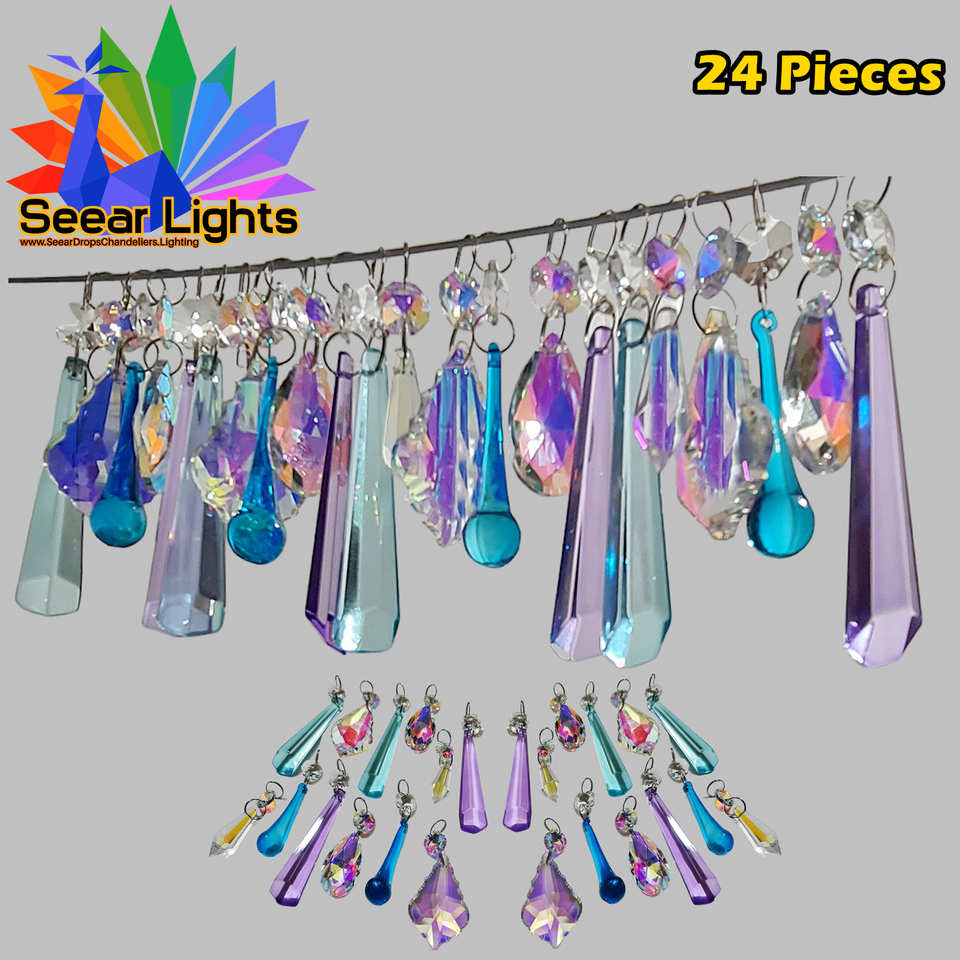 Chandelier Droplets Bundles Cut Glass Crystals Beads Drops Choice of