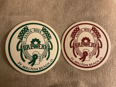 Santa Rosa Bay Brewery Beer Coaster, Ft. Walton, FL, Set Of 2