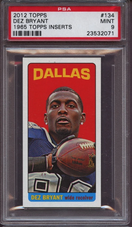 2012 Topps 1965 Topps Inserts 134 Dez Bryant PSA 9 Mint - Image 3 of 4
