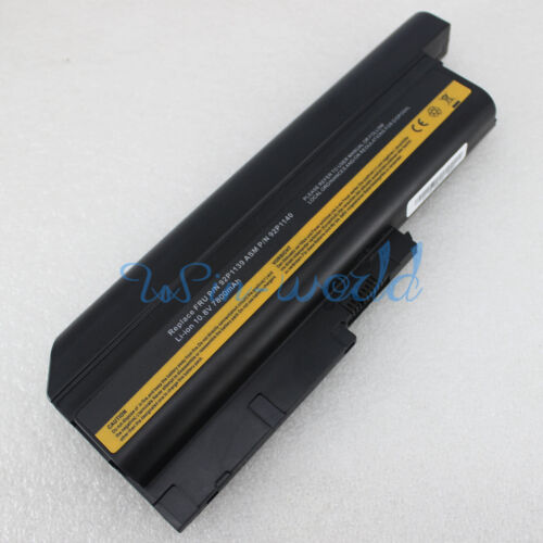 Batterie d'ordinateur portable pour Lenovo IBM Thinkpad T60 T61P R60 SL500 7800MAH 9 cellules - Photo 1 sur 4