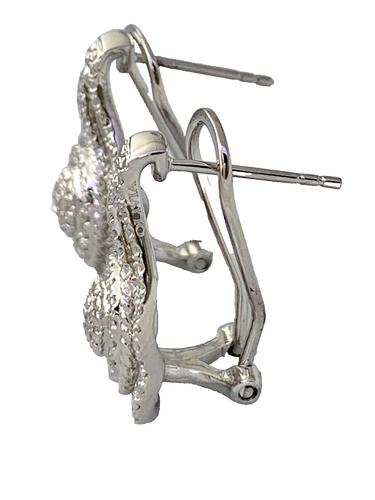 Sterling Silver Olivia Elegant Earrings with Diamond Omega Back - Picture 4 of 6