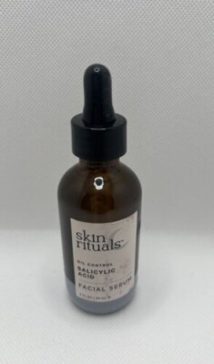 SKIN RITUALS Oil Control Salicylic Acid Facial  Serum 2fl Oz 59 ML Glass Bottle
