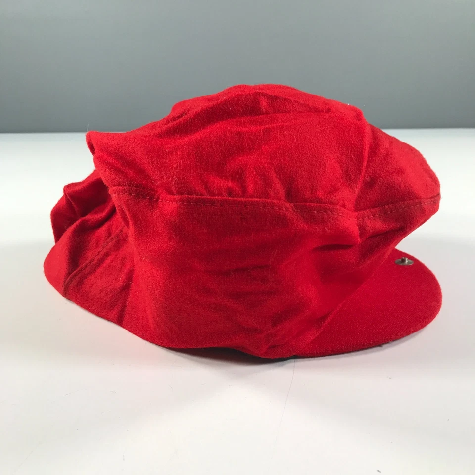 Sombrero de Cabbie Pendleton Newsboy Rojo Brillante Lana Virgen Hecho en EE. UU. Foto 4 de 4