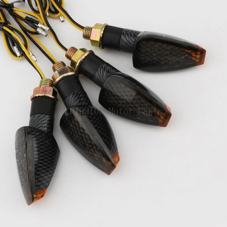 Señales de giro LED de plástico ámbar de 3,35" para Kawasaki Ninja EX 250R 300 500 600R 650R Foto 2 de 4