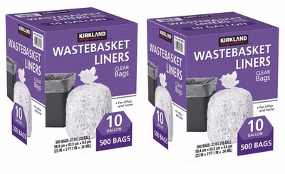 clear wastebasket liners
