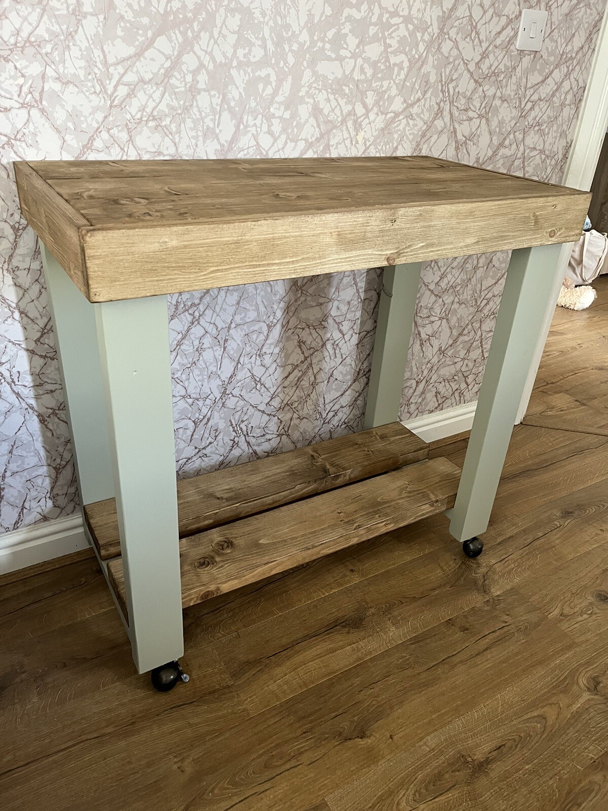 Wooden Butchers Block Kitchen Island Breakfast Bar eBay
