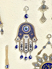 Turkish Nazer Lucky Evil Eye Hamza Hand Wall Hanging Protection Decor