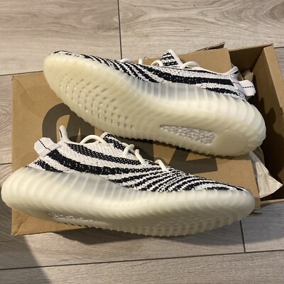 YEEZY 350 V2 Zebra White Black Red UK 8.5/ US 9 | eBay UK
