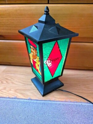 Super Nikka Whisky Lamp Lantern Limited Edition Stained glass 70s